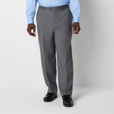 Haggar Men's Big & Tall Premium Comfort Stretch Classic-Fit Solid Pleated  Dress Pants - Macy's