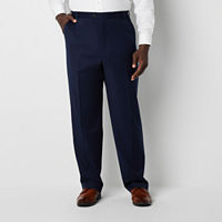 Stafford Coolmax All Season Ecomade Mens Big and Tall Stretch Fabric Classic Fit Flat Front Suit Pants, 48 29, Blue