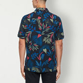 CMIThi0 Button Down Hawaiian Shirts for Men V-Neck Lapel Short