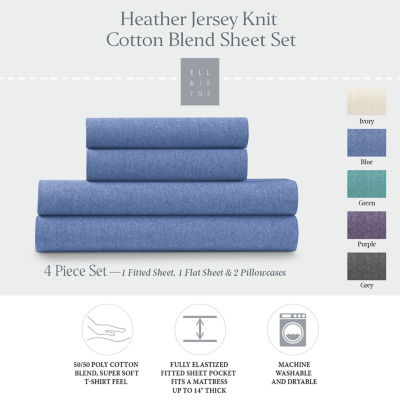 Ella Jayne Soft Heather Jersey Knit Sheet Set