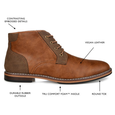 Vance Co Mens Franco Block Heel Chukka Boots