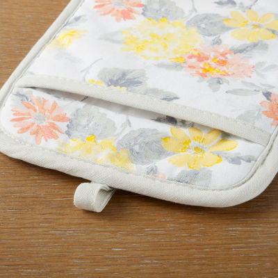 Martha Stewart Amber Floral  2-pc. Mitt + Pot Holder Set