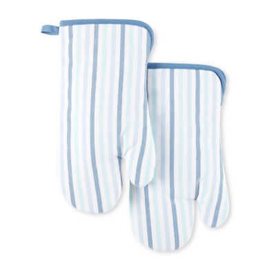 Martha Stewart Daisy Stripe 2-pc. Oven Mitt Set