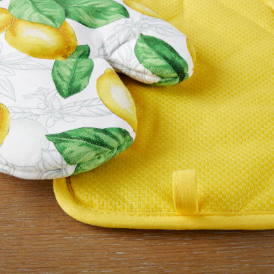 Martha Stewart Lots of Lemons 4-pc. Mitt + Pot Holder Set