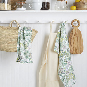 Martha Stewart Succulents Kitchen Towel, Set of 2