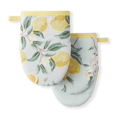 Martha Stewart Floral Vine Oven Mitt, Set of 2