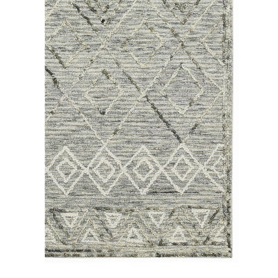 Amer Rugs Berlin Parsall Geometric Hooked Washable 5' X 8' Indoor Rectangular Area Rug