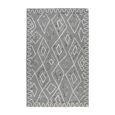 Amer Rugs Berlin Tania Geometric Hooked Washable Indoor Rectangular Area Rug