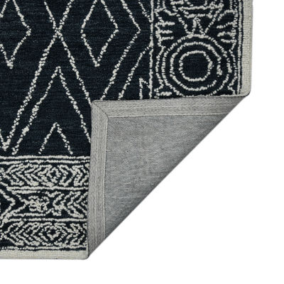 Amer Rugs Berlin Suney Geometric Hooked Washable 5' X 8' Indoor Rectangular Area Rug