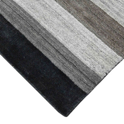 Amer Rugs Blend Whitby Stripe Woven Washable 4' X 6' Indoor Rectangular Area Rug