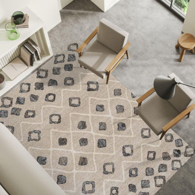 Amer Rugs Caribe Geometric Loomed Washable Indoor Rectangular Runner