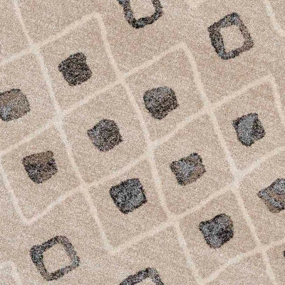 Amer Rugs Caribe Geometric Loomed Washable Indoor Rectangular Runner