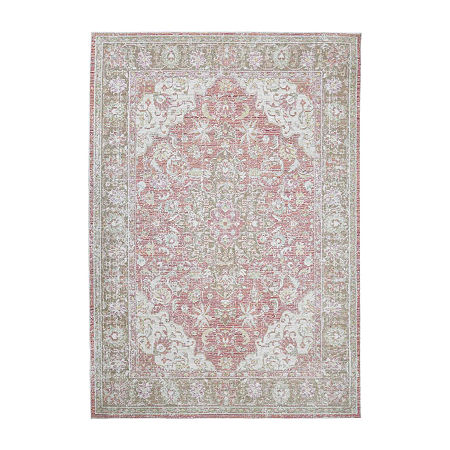 Amer Rugs Century Blythe Medallion Loomed Washable 30 X 96 Indoor Rectangular Runner, One Size, Pink