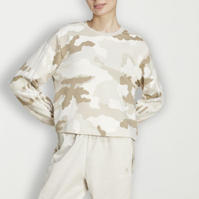 adidas Essentials 3 Stripes Camo Print Sweatshirt