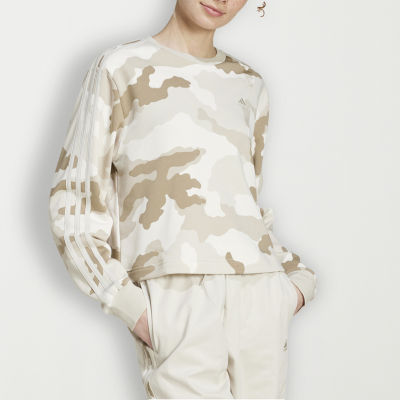 adidas Essentials 3 Stripes Camo Print Sweatshirt