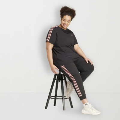 adidas Essentials 3 Stripes Tee (Plus Size)