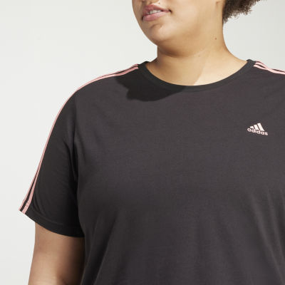 adidas Essentials 3 Stripes Tee (Plus Size)