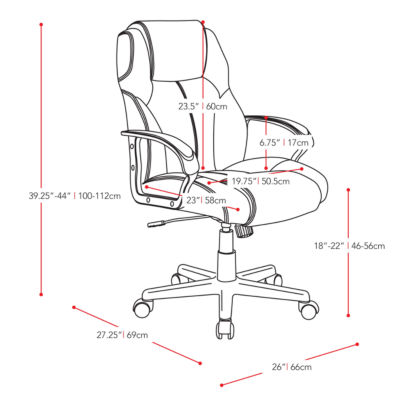 Workspace Faux-Leather Managerial Office Chair