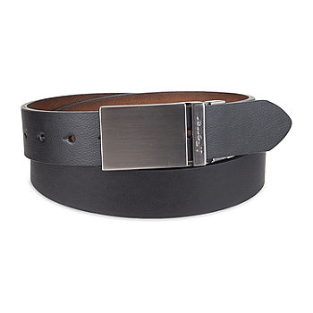 Ferrari Reversible leather belt with metal buckle Unisex