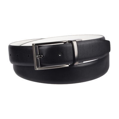 J. Ferrar Mens Reversible Belt, Color: White Black - JCPenney