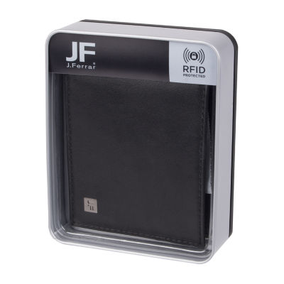 J. Ferrar Mens Extra Capacity Rfid Blocking Bifold Wallet