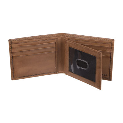 J. Ferrar Mens Extra Capacity Rfid Blocking Bifold Wallet