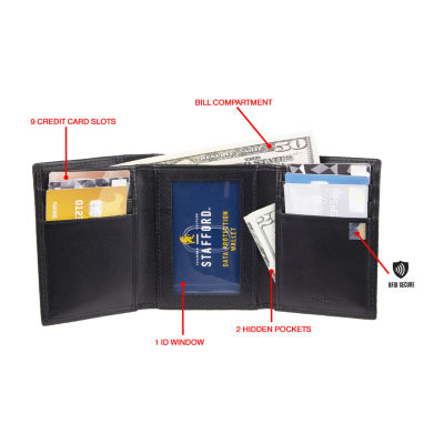 Stafford Mens Rfid Blocking Trifold Wallet