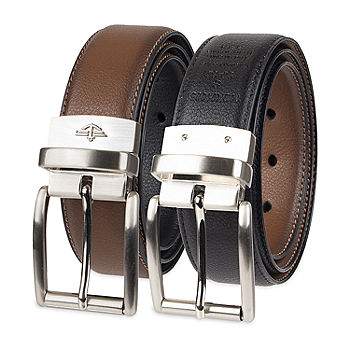 Congac Reversible Wide Bonded Leather Belt