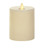 Ivory Moving Flame Pillar LED Candle Collection