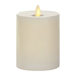 White Moving Flame Pillar LED Candle Collection