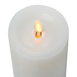 White Moving Flame Pillar LED Candle Collection