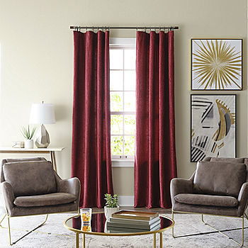Regal Home Chenille Light Filtering Rod Pocket Single Curtain Panel Jcpenney