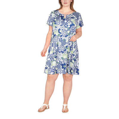 Larky Lark Plus Short Sleeve Shift Dress JCPenney