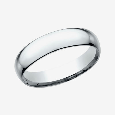 Mens 14K White Gold 5MM Light Comfort-Fit Wedding Band