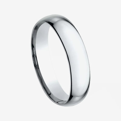 Mens 14K White Gold 5MM Light Comfort-Fit Wedding Band