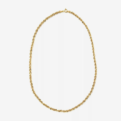 Made in Italy 14K Gold 18 Inch Semisolid Rope Chain Necklace