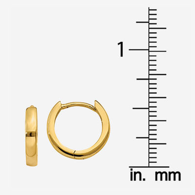 14K Gold 8mm Round Hoop Earrings