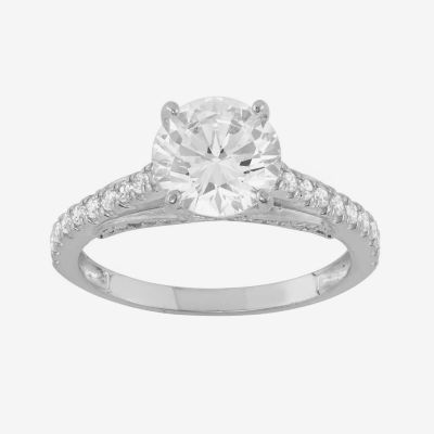 DiamonArt® Womens 2 1/4 CT. T.W. Lab Created White Cubic Zirconia 10K Gold Engagement Ring
