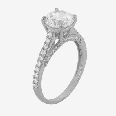DiamonArt® Womens 2 1/4 CT. T.W. Lab Created White Cubic Zirconia 10K Gold Engagement Ring