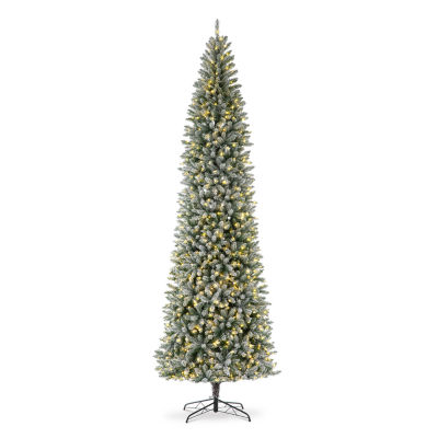 Glitzhome 11 Ft Pre-Lit Pencil Fir Christmas Tree