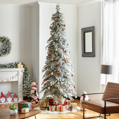 Glitzhome Ft Pre-Lit Pencil Spruce Christmas Tree