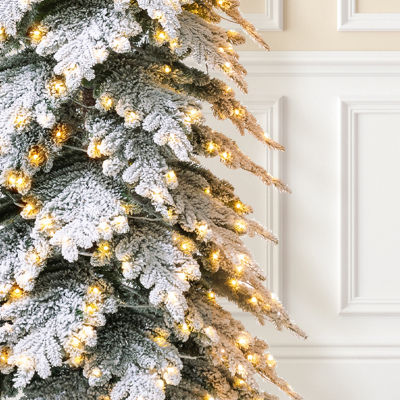 Glitzhome 11 Ft Pre-Lit Pencil Spruce Christmas Tree