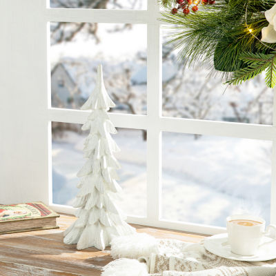 Glitzhome 1.25ft Resin Christmas Tabletop Tree