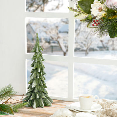 Glitzhome 1.25ft Resin Christmas Tabletop Tree