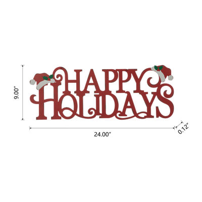 Glitzhome Metal Christmas Decor Wall Sign