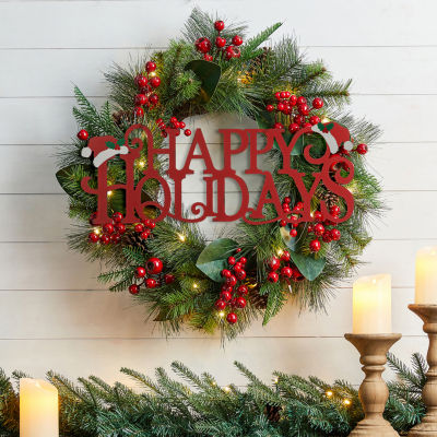 Glitzhome Metal Christmas Decor Wall Sign