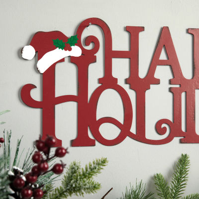 Glitzhome Metal Christmas Decor Wall Sign