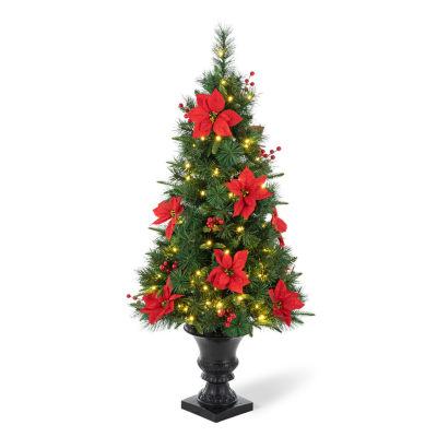 Glitzhome Pre-Lit Porch Foot Pine Christmas Tree