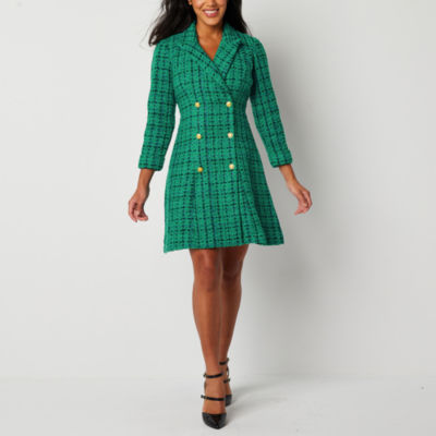Melonie T Long Sleeve Fit + Flare Dress