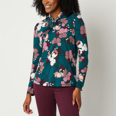 Liz Claiborne Womens Long Sleeve Blouse